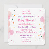 女の子だもちろん!ディスクゴルフパンプンベビーシャワー 招待状 (裏面)