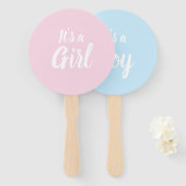 女の子だ男の子のシャワーのジェンダーの暴露だ ハンドファン (正面&裏面)