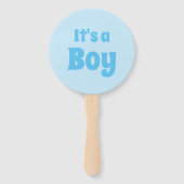 女の子だ男の子のシャワーのジェンダーの暴露だ ハンドファン (裏面)