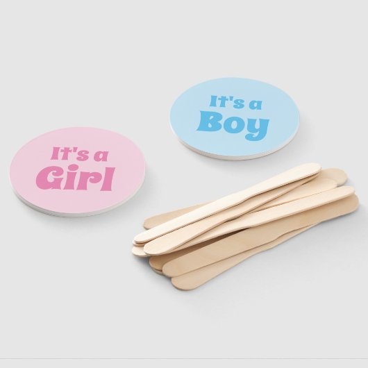 女の子だ男の子のシャワーのジェンダーの暴露だ ハンドファン (組立なし)