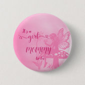 女の子だ！おとぎキノコと花のママ 缶バッジ (正面)