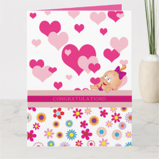 女の子だ：おめでとう！- カード
