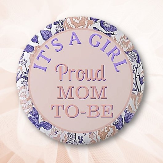 女の子だ!お母誇りを持ったさんボタン 缶バッジ