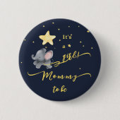 女の子だ!かわいいゾウ&バルーンママ 缶バッジ (正面)