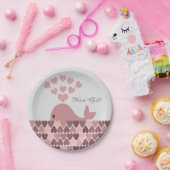 女の子だ!かわいいピンクのクジラ ペーパープレート (パーティー)