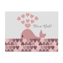 女の子だ！かわいいピンクのクジラ