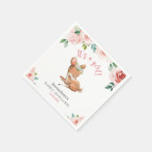 女の子だ！かわいい子鹿の赤ちゃんシャワーナプキン スタンダードカクテルナプキン (角)