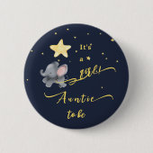 女の子だ！かわいい象とバルーンおばあちゃん 缶バッジ (正面)