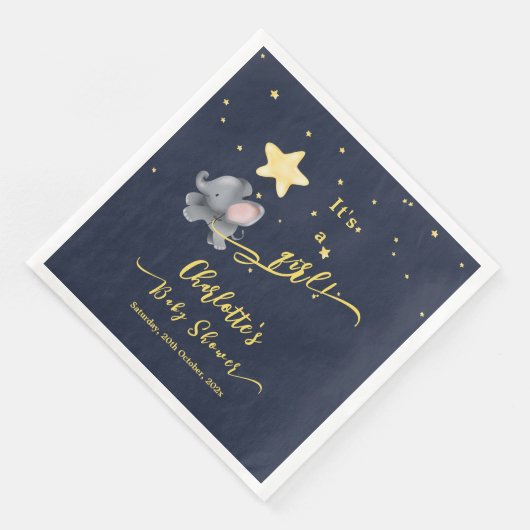 女の子だ！かわいい象とバルーン赤ちゃんシャワー (コーナー)