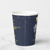 女の子だ！かわいい象とバルーン赤ちゃんシャワー 紙コップ (右)