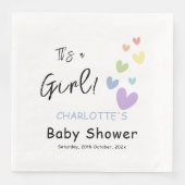 女の子だ！かわいい&カラフルハートベビーシャワー (正面)