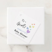 女の子だ！かわいい&カラフルハートベビーシャワー フェイバータグ (インサイチュ)