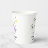 女の子だ!かわいい&カラフルハートベビーシャワー 紙コップ (右)