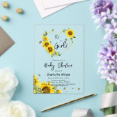 女の子だ!ひまわりフレーム赤ちゃんシャワー アクリル招待状 (インサイチュ (ウェディング))