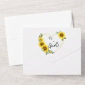 女の子だ!ひまわり&蝶ベビーシャワー オールインワン招待状 (裏面)