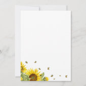 女の子だ！ひまわり&蝶ベビーシャワー 招待状 (裏面)