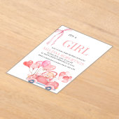 女の子だ！ アクリル招待状 (レイダウン)