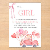 女の子だ！ アクリル招待状 (正面)