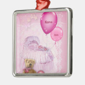 女の子だ！（カスタマイズ可能） メタルオーナメント (左)