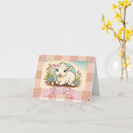 女の子だ! カード (黄色い花)