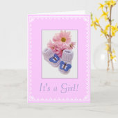 女の子だ！ カード (黄色い花)