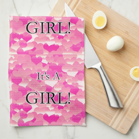 女の子だ！ キッチンタオル (四つ折り)