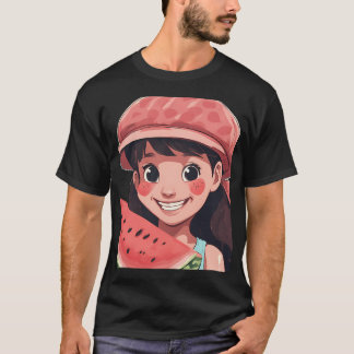 女の子だ！コスモスフラワープリント Tシャツ