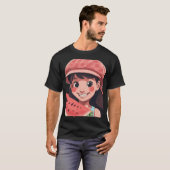女の子だ!コスモスフラワープリント Tシャツ (正面フル)