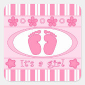 女の子だ スクエアシール (正面)