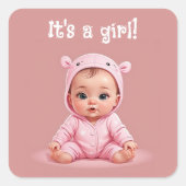 女の子だ！ スクエアシール (正面)