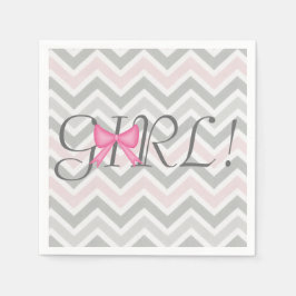 女の子だ！バウをテーマにしたベビーシャワーナプキン スタンダードカクテルナプキン