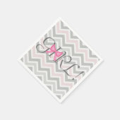 女の子だ！バウをテーマにしたベビーシャワーナプキン スタンダードカクテルナプキン (角)