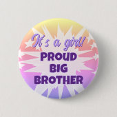 女の子だ！ビッ誇りを持ったグブラザーボタン 缶バッジ (正面)