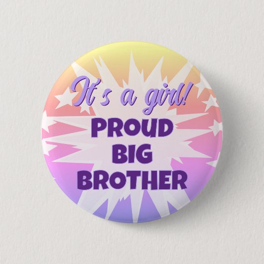 女の子だ!ビッ誇りを持ったグブラザーボタン 缶バッジ (正面)