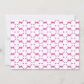 女の子だ！ピンクベビー散布フォト招待状 招待状 (裏面)