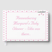 女の子だ！ピンクポルカドット赤ちゃんシャワー ゲストブック (正面)