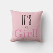 女の子だ！ピンク装飾用クッション クッション (正面)