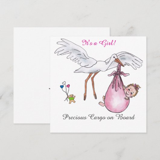 女の子だ！フラットカード (正面/裏面)