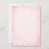 女の子だ！フローラパピーウォーター色ベビーシャワー 招待状 (裏面)