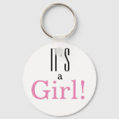 女の子だ!ベビーシャワーパーティーの好意キーチェーン キーホルダー (正面)