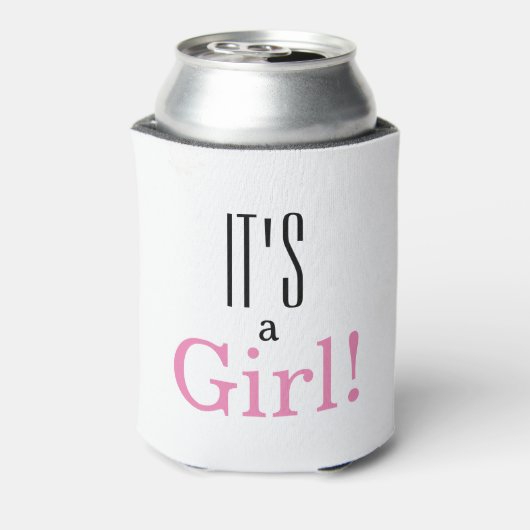 女の子だ！ベビーシャワーパーティーの好意クーラーボックス 缶クーラー (缶裏面)