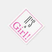 女の子だ！ベビーシャワーパーティー紙ナプキンス スタンダードカクテルナプキン (角)