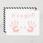 女の子だ:ベビー版印刷の告知 案内ポストカード (正面/裏面)
