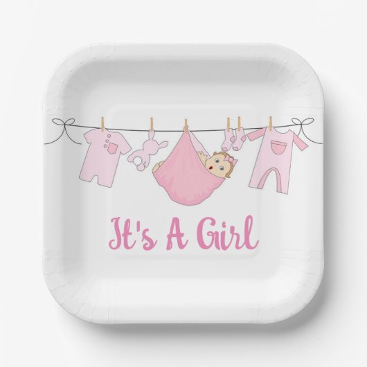 女の子だ ペーパープレート (正面)