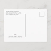 女の子だ！ホットピンクベビー誕生発表 案内ポストカード (裏面)