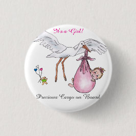 女の子だ!ボタン 缶バッジ