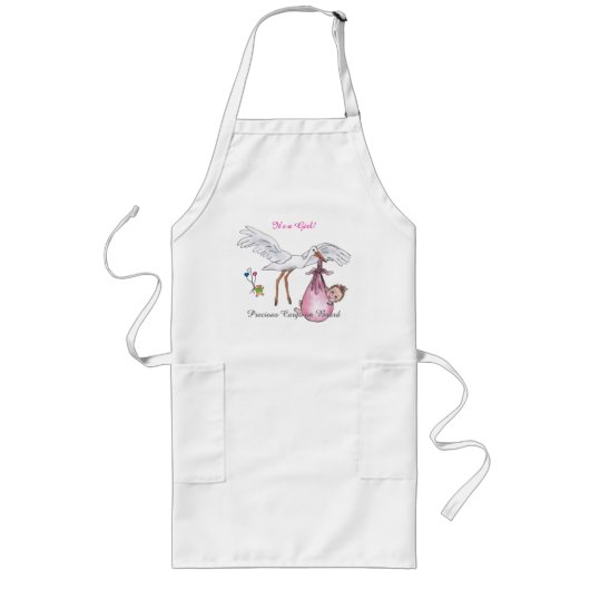 「女の子だ！」 ママのエプロン ロングエプロン (正面)