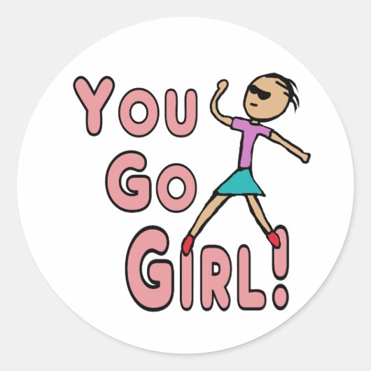 女の子だ！ ラウンドシール (正面)