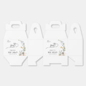 女の子だ！ワイルドフラワーカラフルの赤ちゃんシャワー フェイバーボックス (見開き)