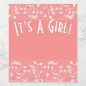 女の子だ！ワインまたはきらめくワインラベル ワインラベル (シングルラベル)